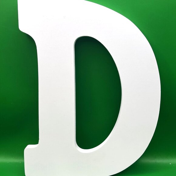 Wood Alphabet Letters A B C D White Crafting Home Décor Kids Room Classroom Art - Picture 11 of 12